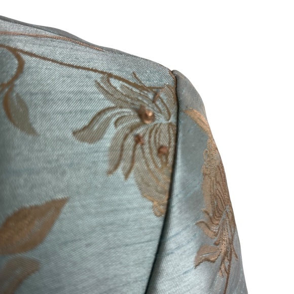 VTG JESSICA HOWARD Seaglass Blue Sheath Dress with Brocade Jacket 10P MOB MOG - Picture 10 of 15